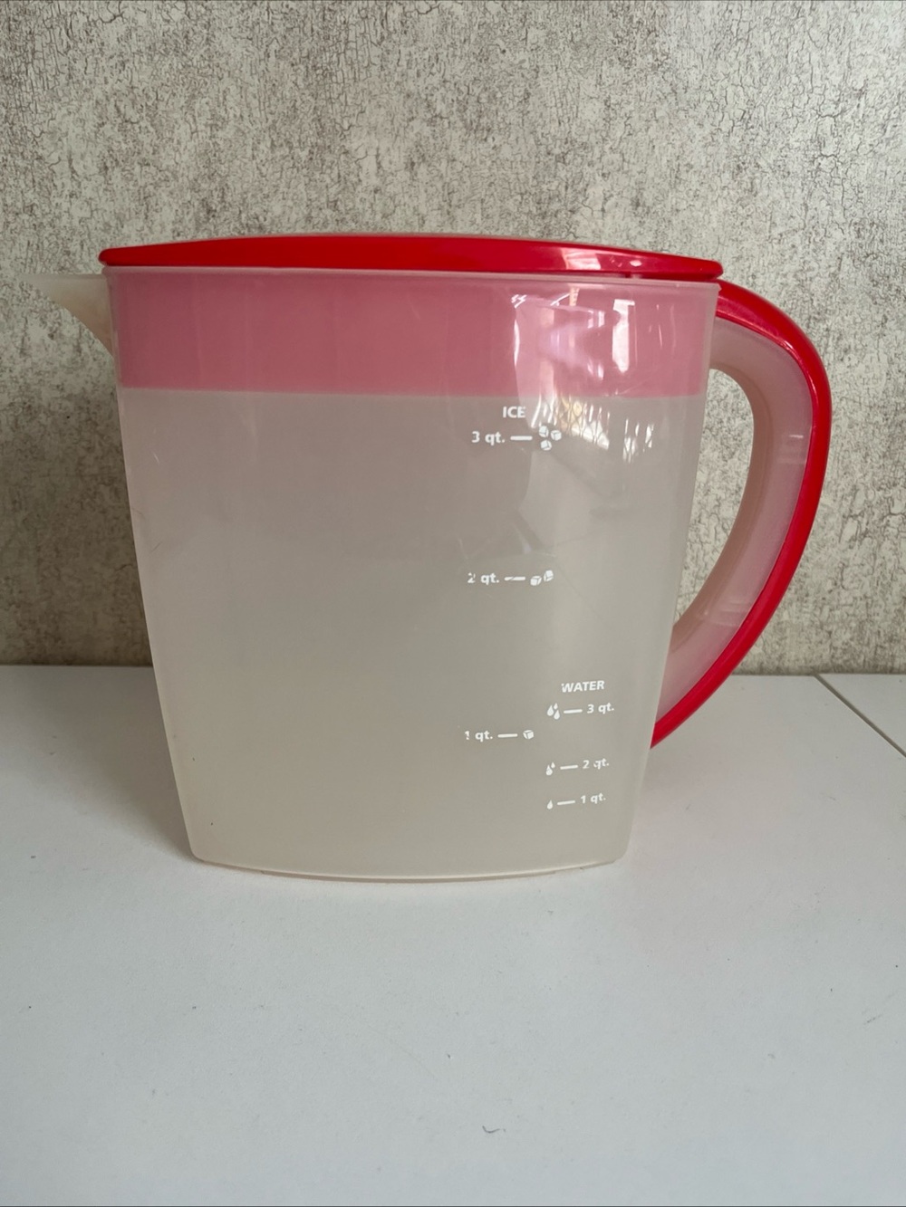Mr Coffee Iced Tea Replacement Pitcher TM 75 Red Lid 3 Quart Square Plastic